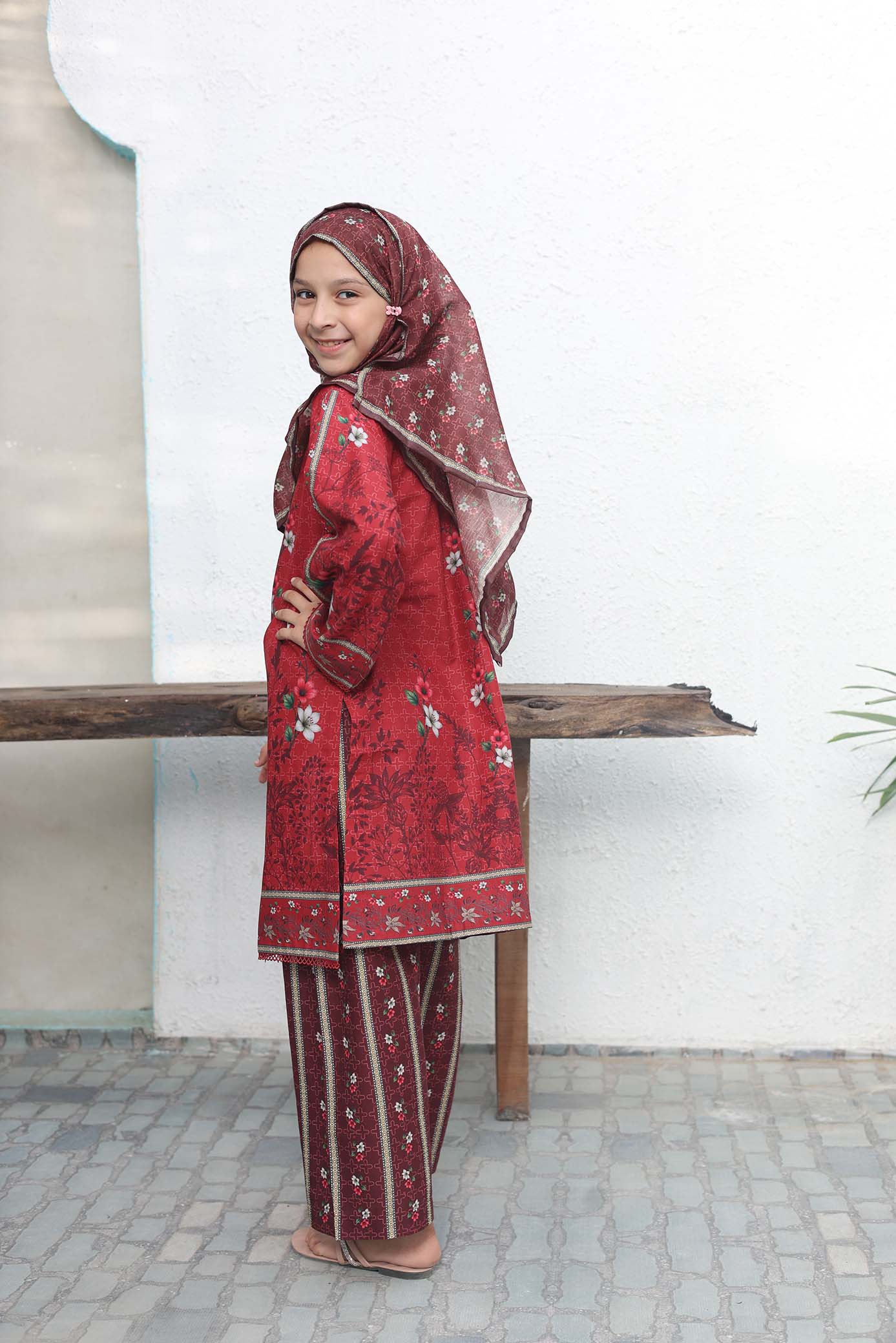 Suntex Stitched 3 Piece Pre Winter Cambric Suit-2569 - Image 3