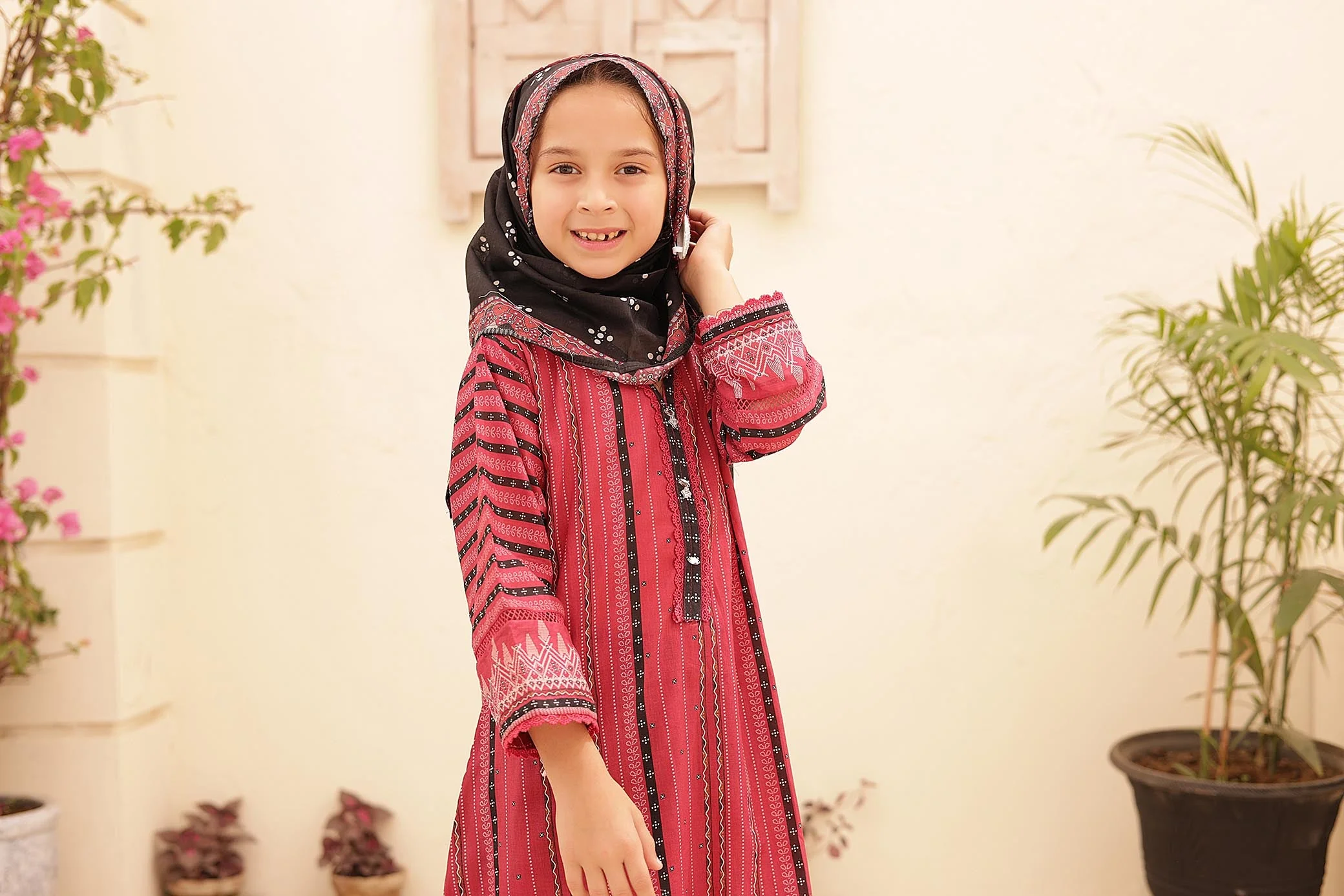 Shifa Girls By Suntex Stitched 3 Piece Printed Lawn Kids Suit-SH-2428 - Image 3