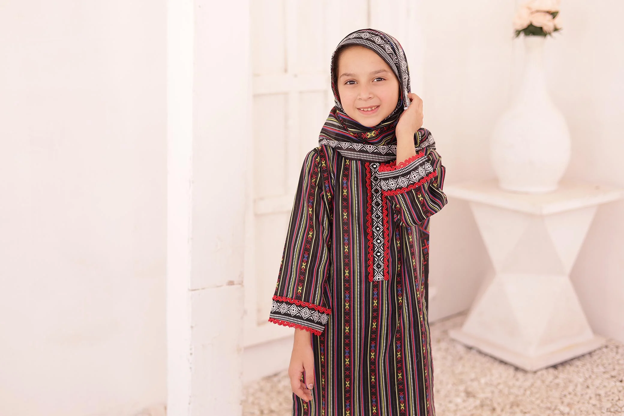 Shifa Girls By Suntex Stitched 3 Piece Lawn Summer Kids Suit-SH-2415 - Image 3