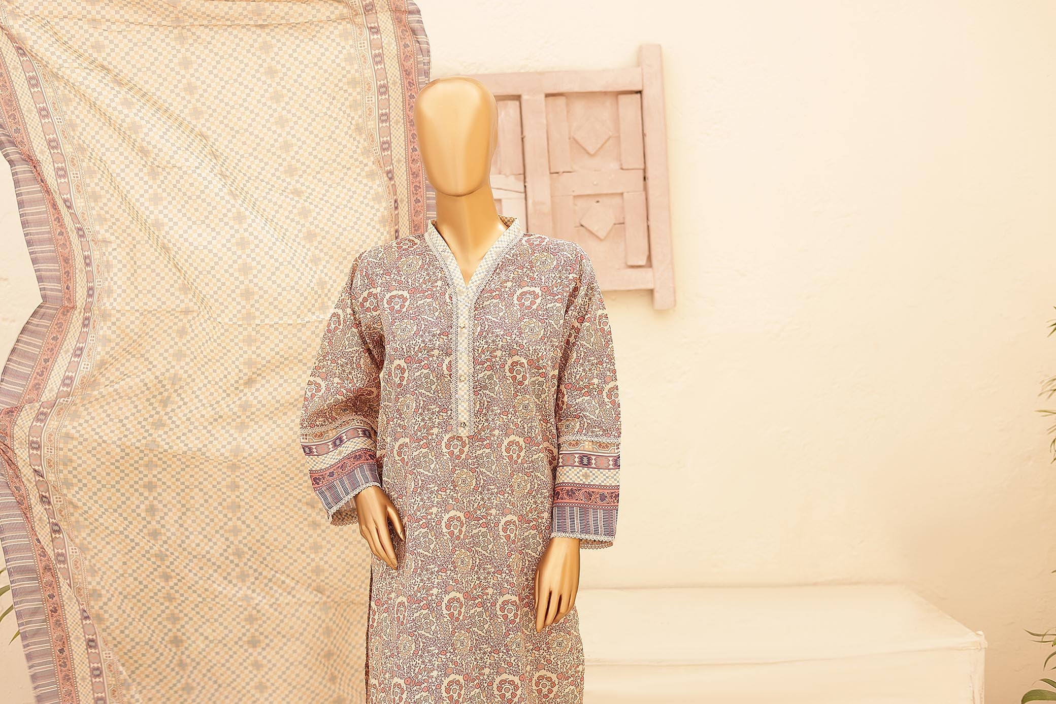 Oswah By Suntex Stitched 3 Piece Printed Lawn Suit-OS-2427 - Image 3