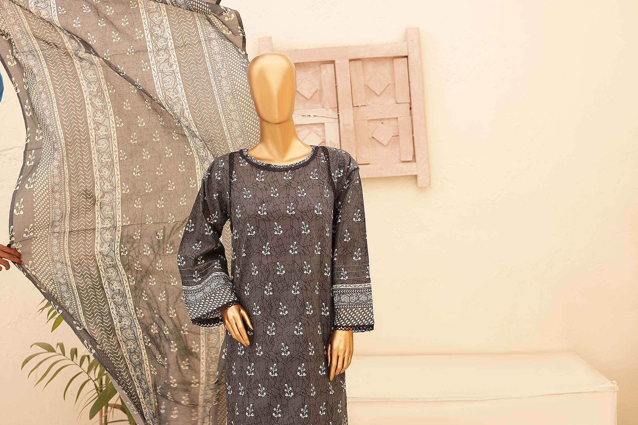 Oswah By Suntex Stitched 3 Piece Printed Lawn Suit-OS-2423 - Image 3