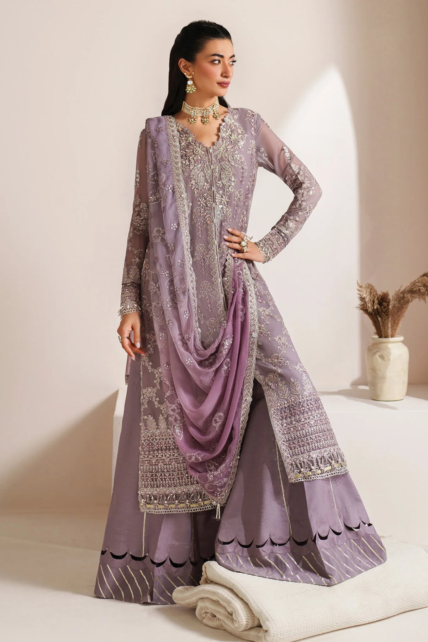 Neorah By Xenia Unstitched 3 Piece Luxury Formals Suit-05-Mahveen - Image 4