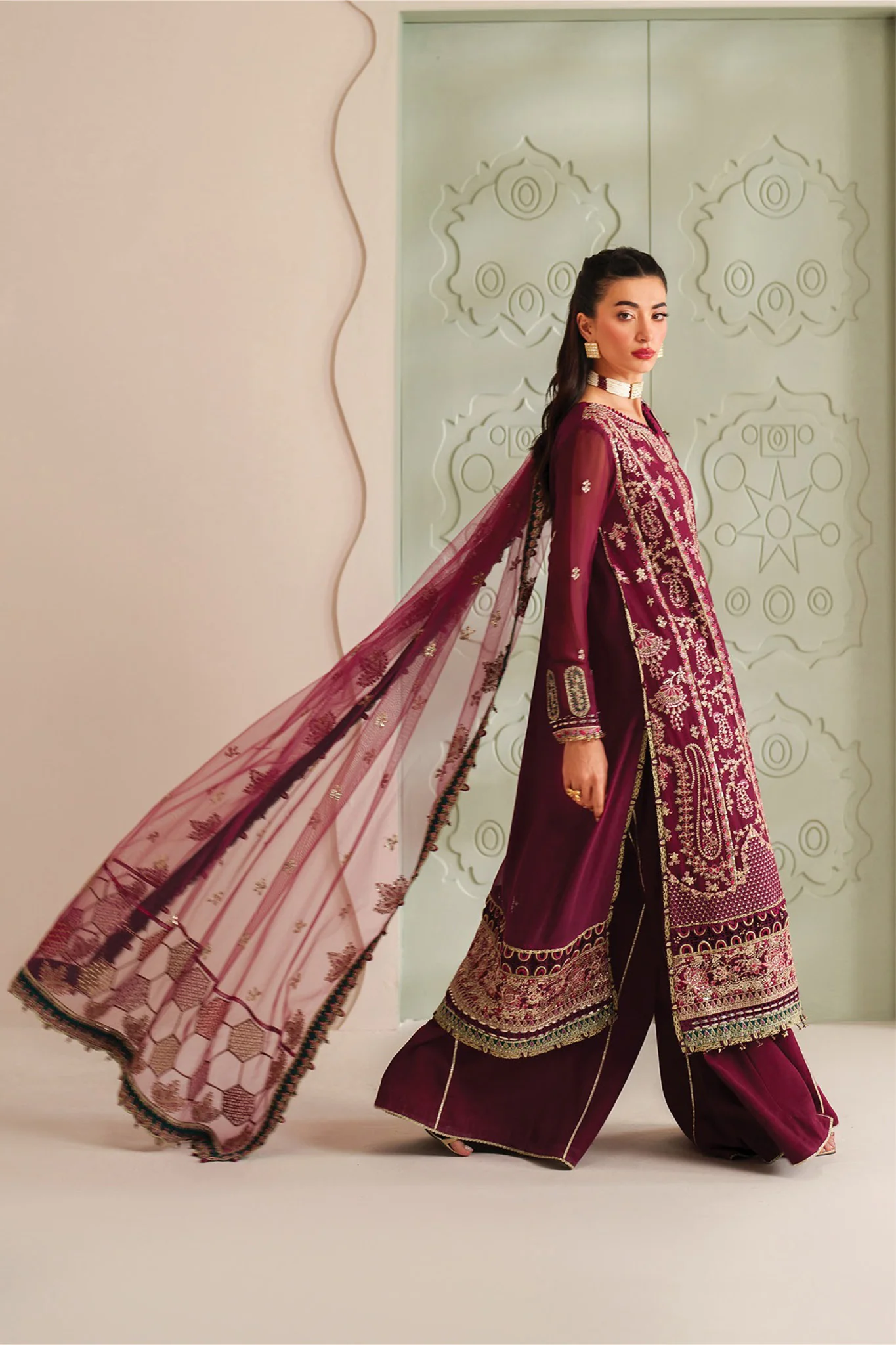 Neorah By Xenia Unstitched 3 Piece Luxury Formals Suit-08-Zeyara - Image 3