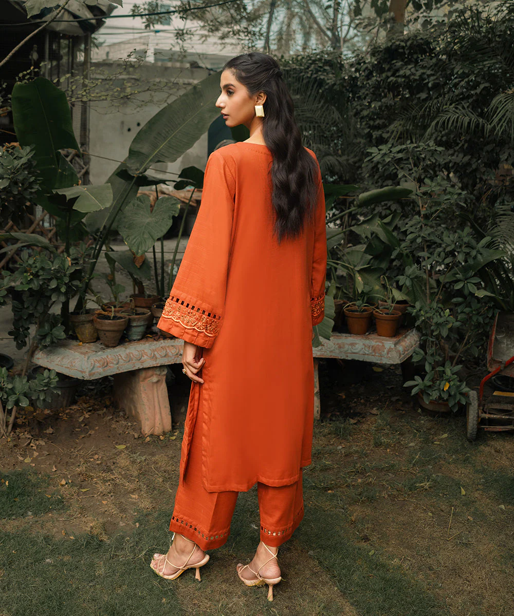 Rozmara By Kross Kulture Stitched 2PC - Khaddar Solid Suit Suit-0001206-XSM-Rut - Image 3