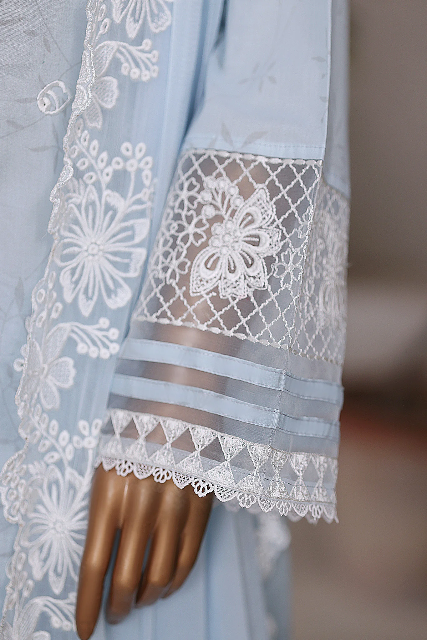 Khombi Stitched 3 Piece Luxury Cotton Suit-198-LB-Kari Patta - Image 4