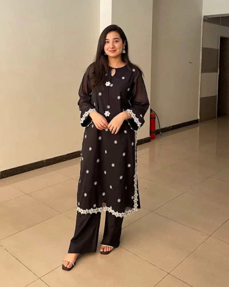 Urban Cut 2 Piece Chikankaari Embroidered Suit  ( linned) - Image 9