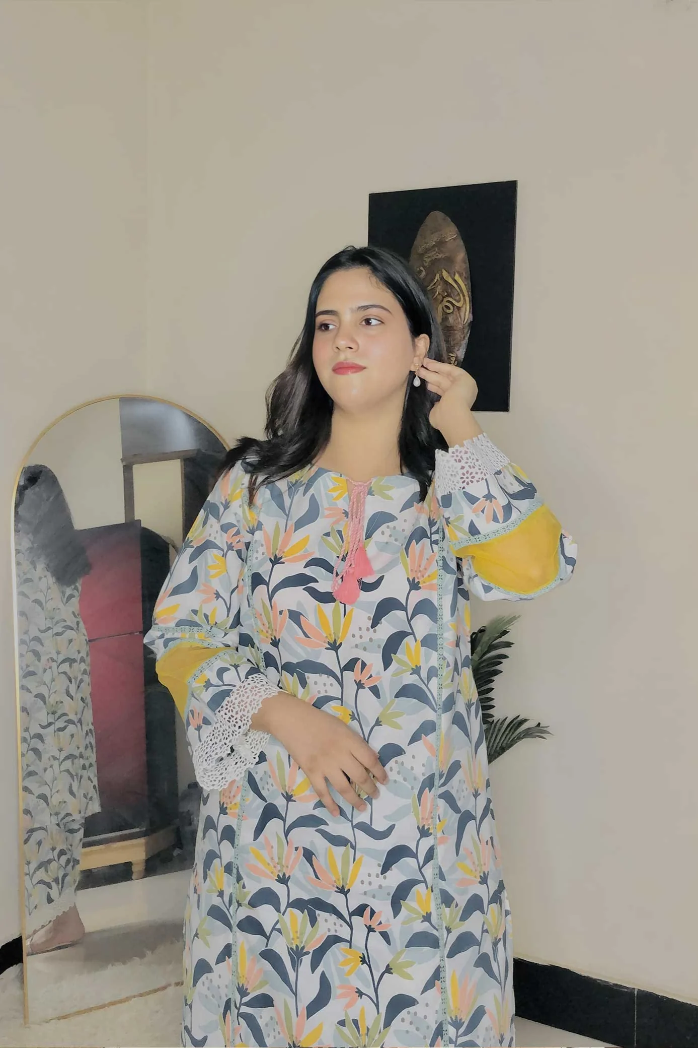 Urban Cut 2 Piece Cotton Embroidered Suit - Image 3