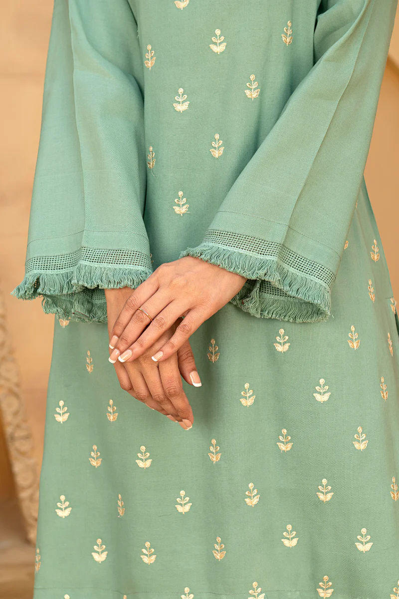 MYAURA Stitched 2 Piece Viscose Collection- Mint Green - Image 5
