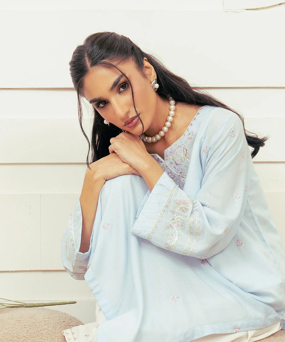 Vasl Pre Winter By Kross Kulture Stitched 2PC - Embroidered Self Textured Suit Suit-0001716-SML-IBL - Image 5