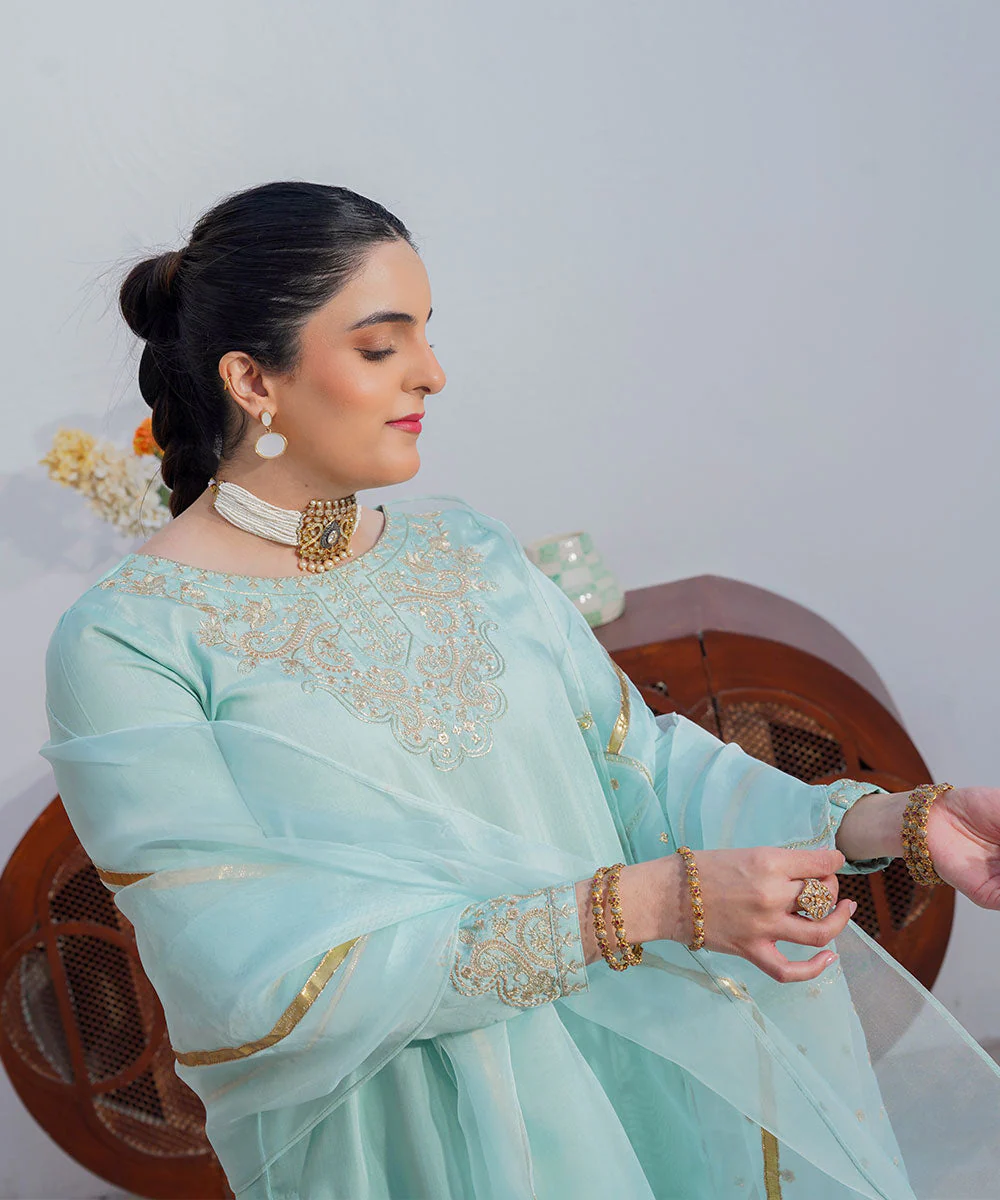 Zarish By Kross Kulture Stitched 3 Piece Viscose Summer Vol-2 Suit-0002008-SML-AQU - Image 4