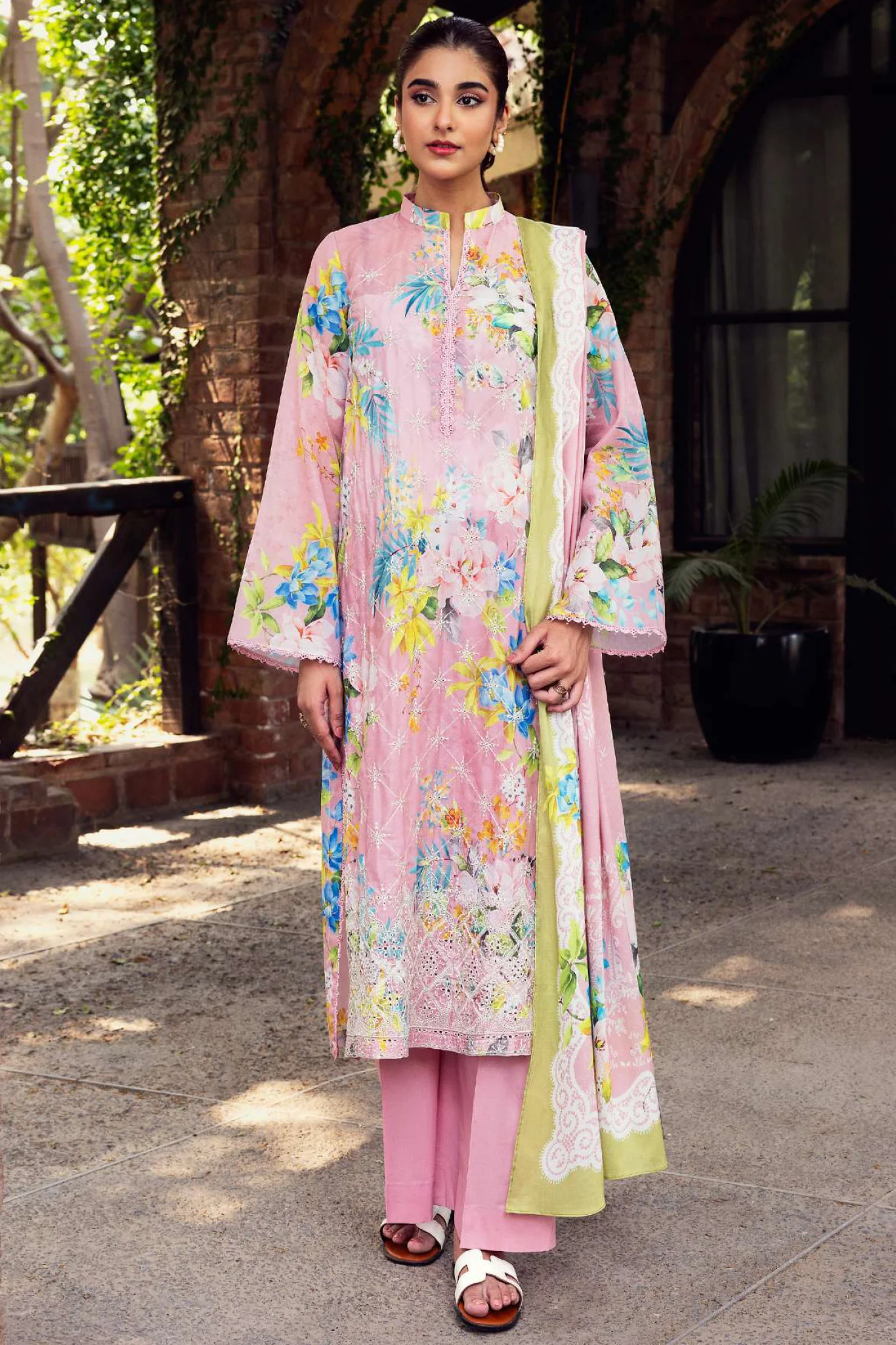 Umang By Motifz Unstitched 3 Piece Digital Printed Emb Lawn 3 Suit-5570-Mabel