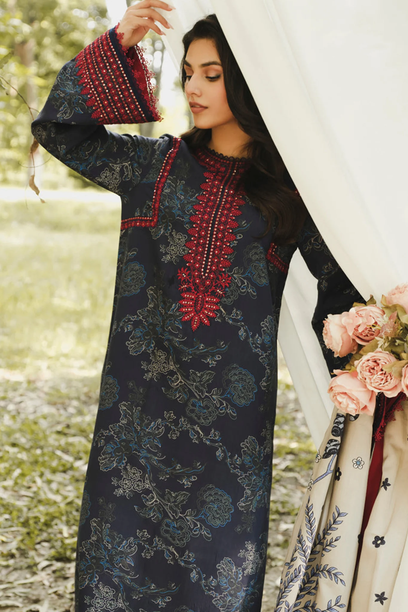 A Whimsical by Xenia Unstitched 3 Piece Winter Suit-10-Mona - Image 4