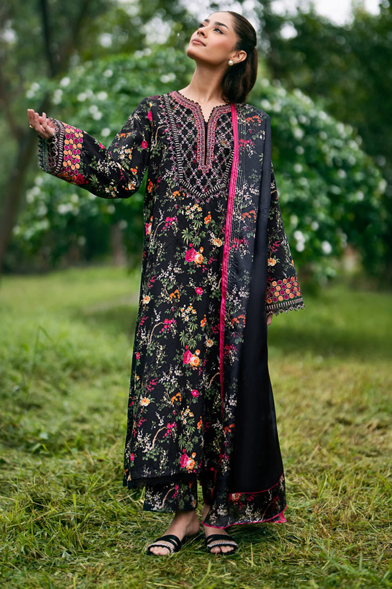 A Whimsical by Xenia Unstitched 3 Piece Winter Suit-03-Gili - Image 3
