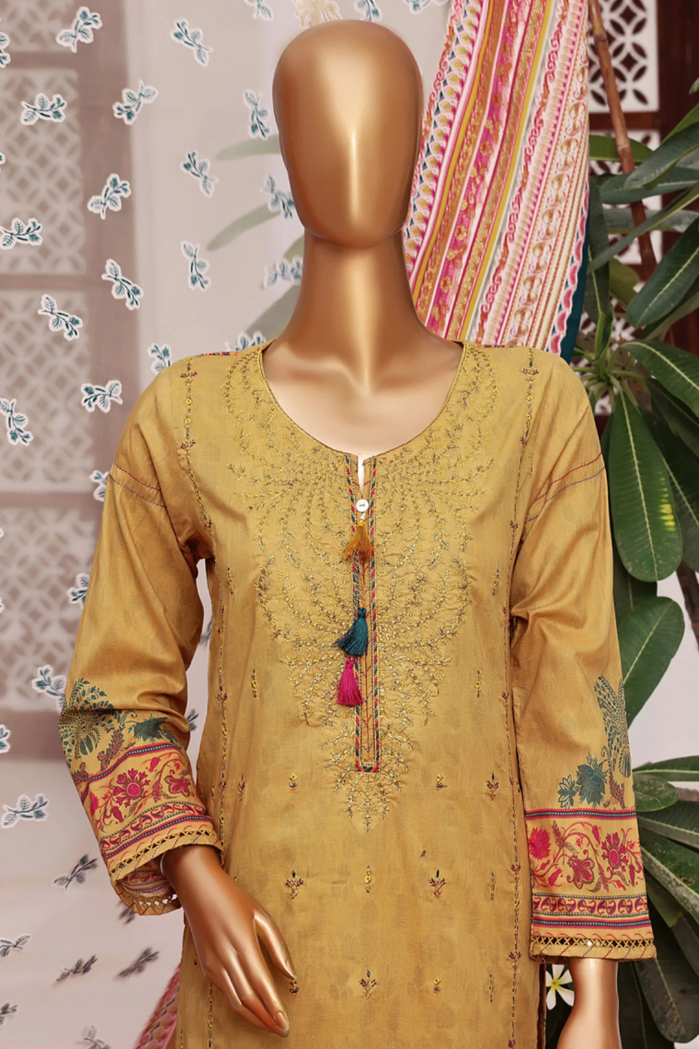 Aashkaar By Hz Stitched 3 Piece Emb Lawn Series Suit-FEL-408 - Image 2