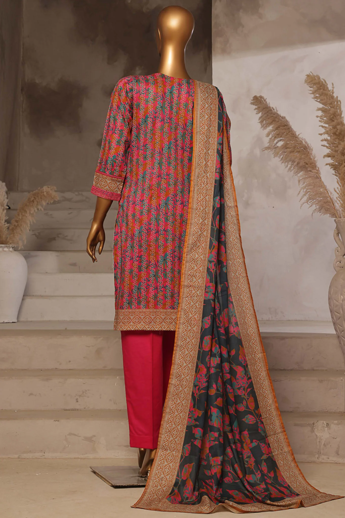 Aashkaar By HZ Stitched 3 Piece Emb Lawn Vol-04 Suit-EPL-015 - Image 3