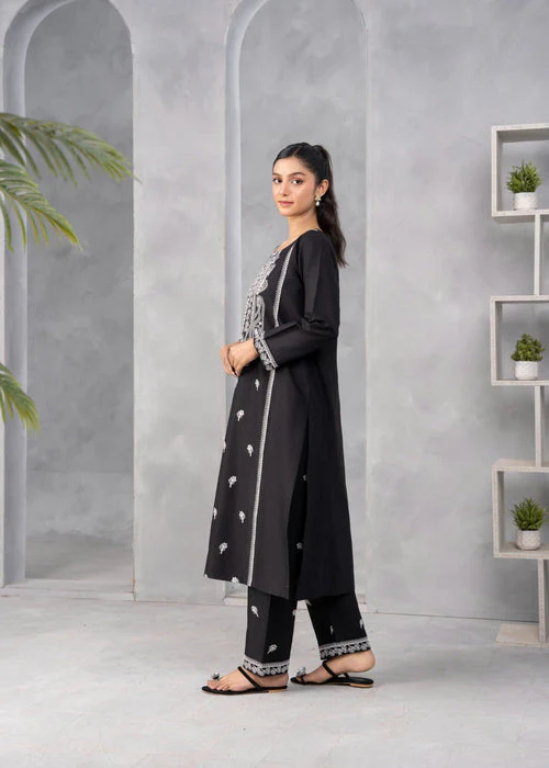 Abeera Stitched 2 Piece Emb Cotton Suit-AB-38-Elegant Threads - Image 2