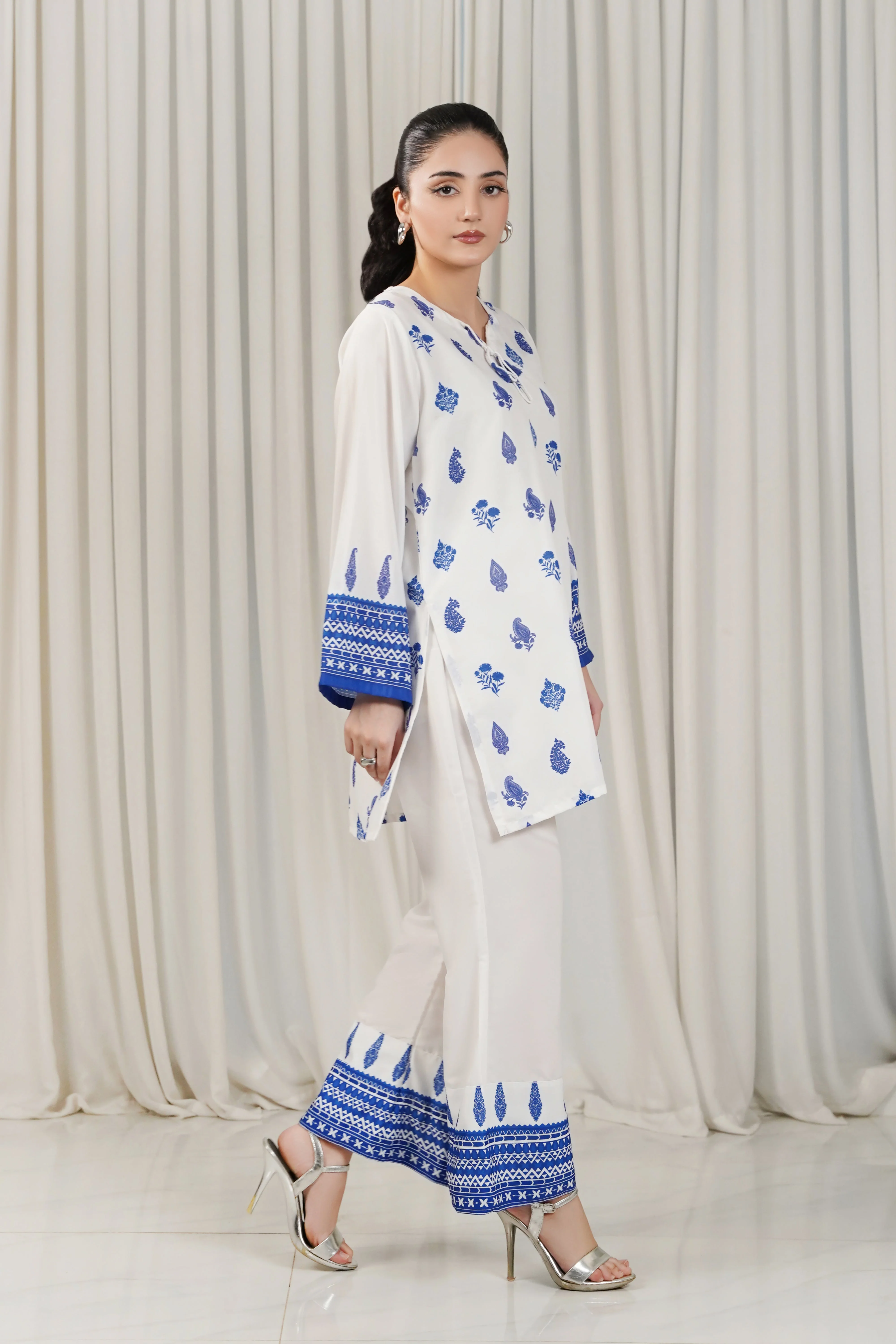 Dhaga Stitched 2 Piece Poly Cambric Suit-Abigail - Image 3