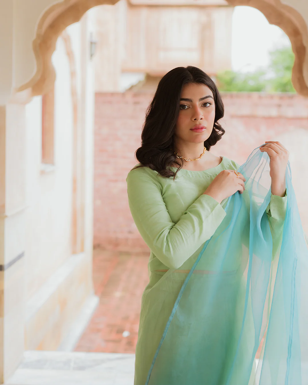 Purane Darwaze By Pashma Khan Stitched Formals Suit-Abshaar - Image 6