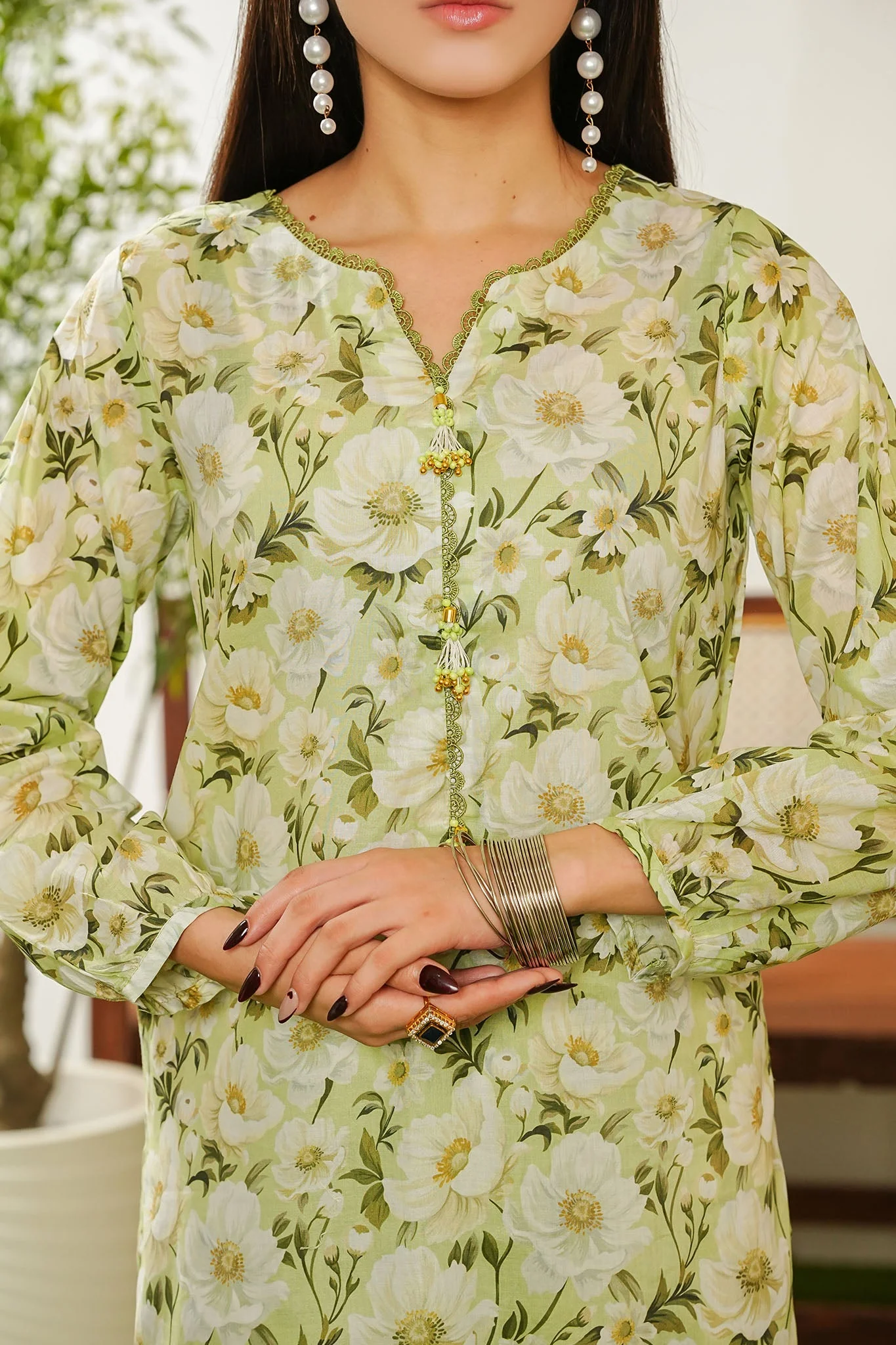 Aizal Stitched 2 Piece Co Ords Prints Suit-A-C-672-PISTA - Image 2