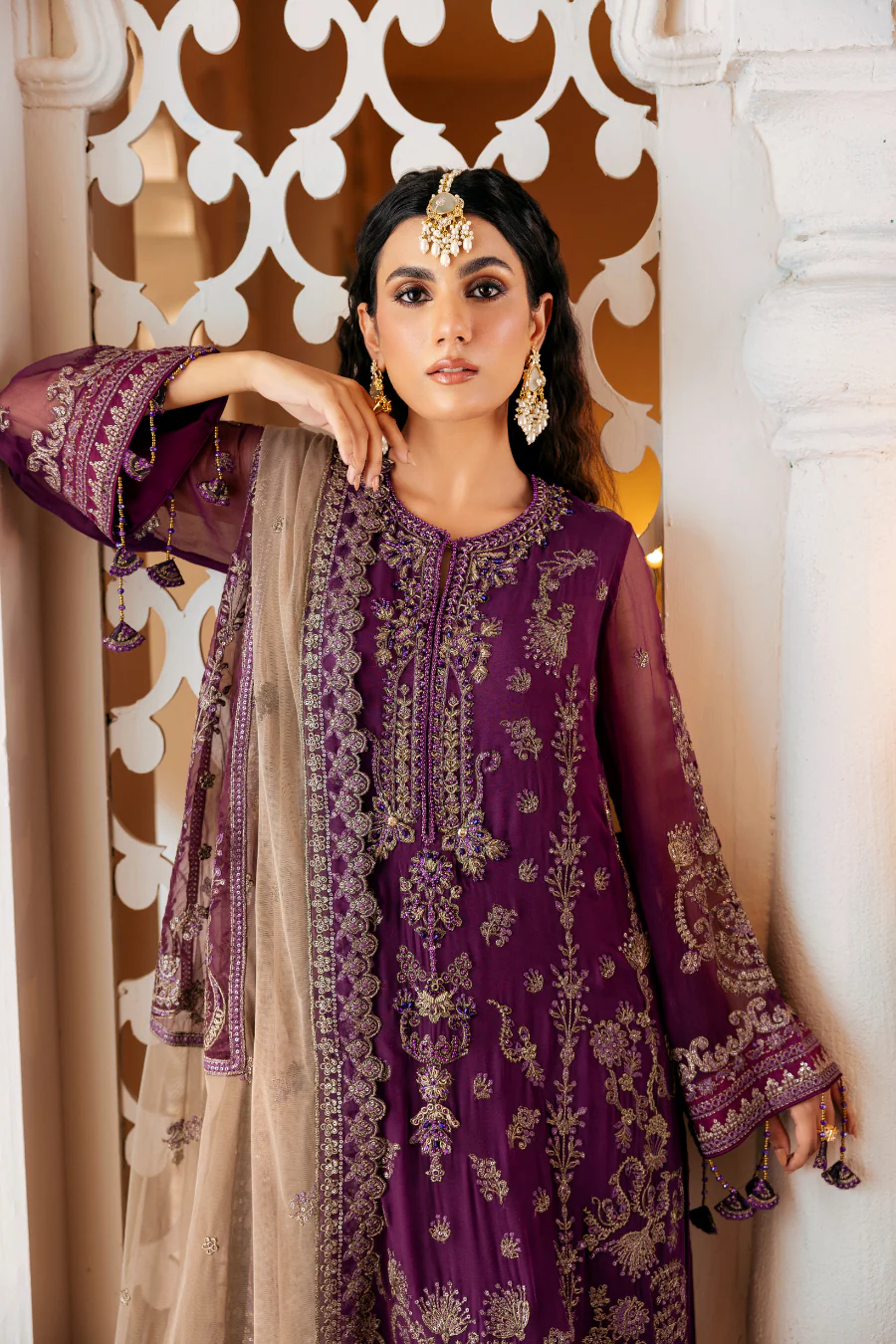 Zircon Vol 10 By Zebtan Unstitched 3 Piece Luxury Formals Suit-AFREEN ZQ-08 - Image 2