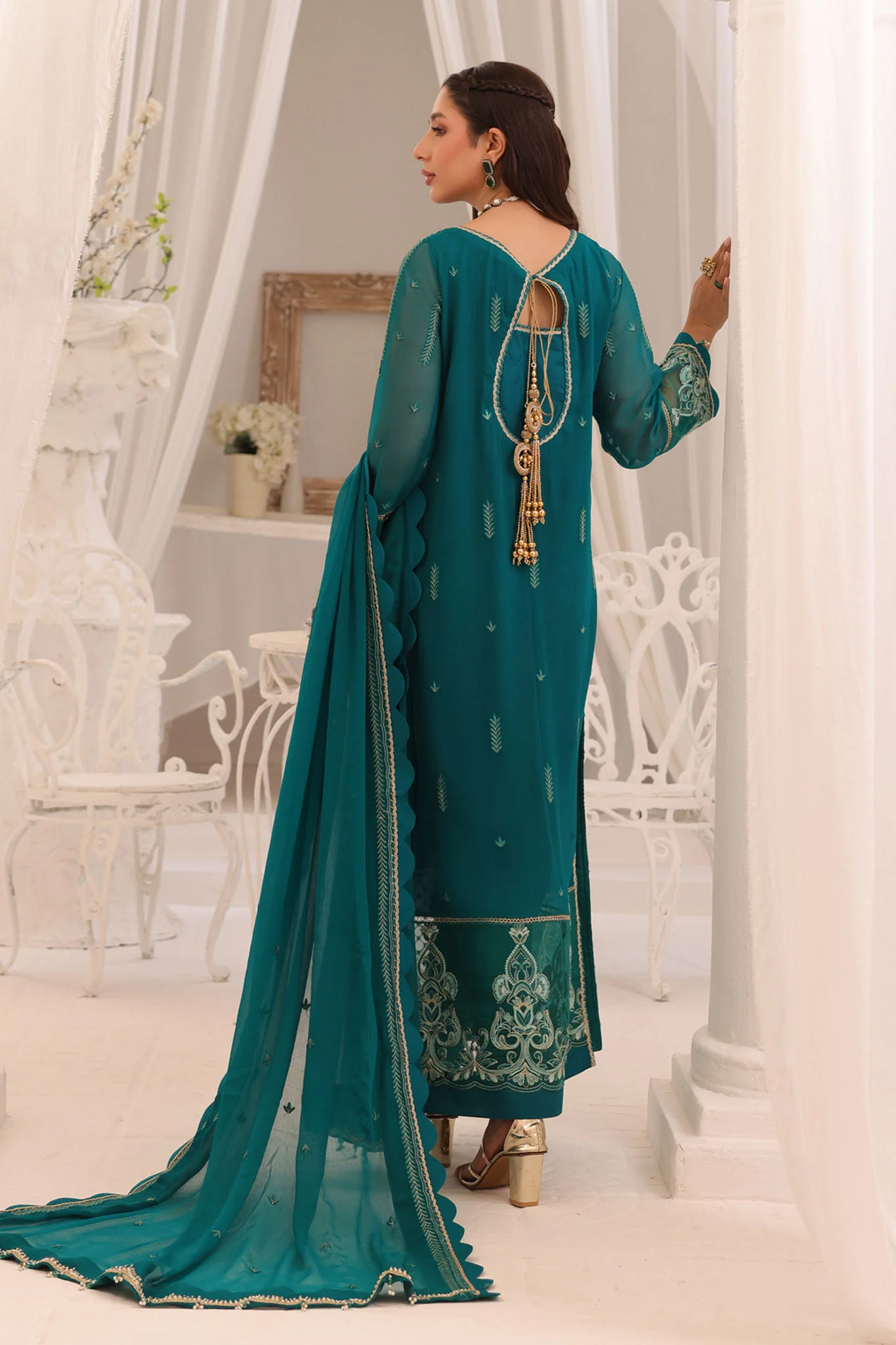 Afsana By Sheen Unstititched 3 Piece Formals Suit-SL-07-Bahar - Image 3