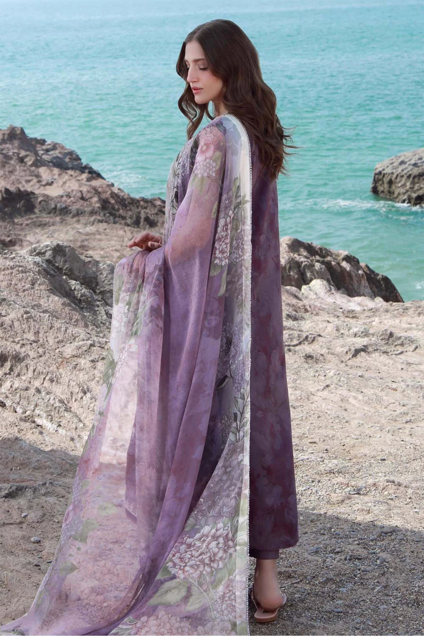 Afsanah By Seran Unstitched 3 Piece Lawn Chapter 01 Suit-03-Myra - Image 3