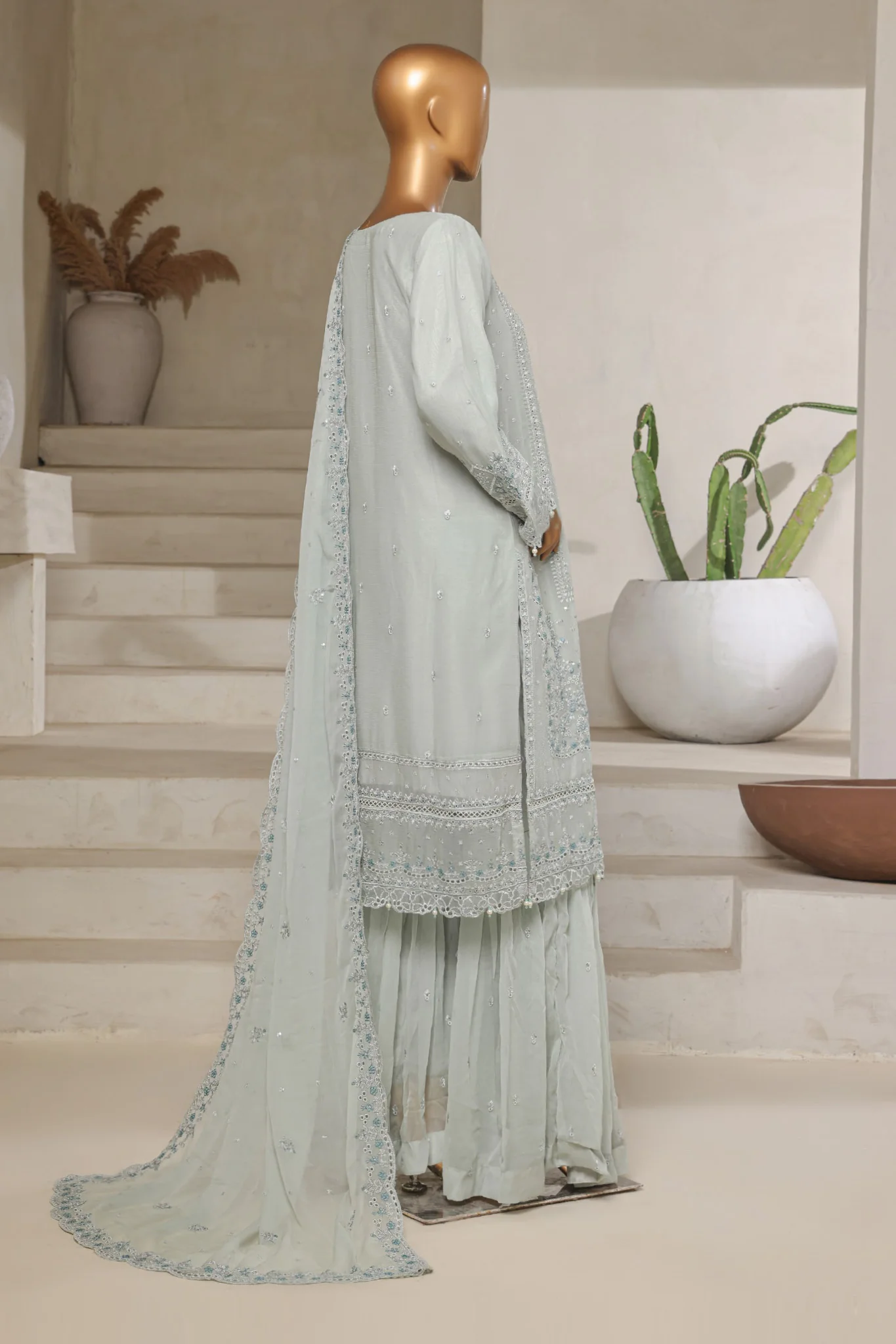 Afsany by Sada Bahar Stitched 3 Piece Luxury Chiffon Vol-13 Suit-CR-29-Ice - Image 3