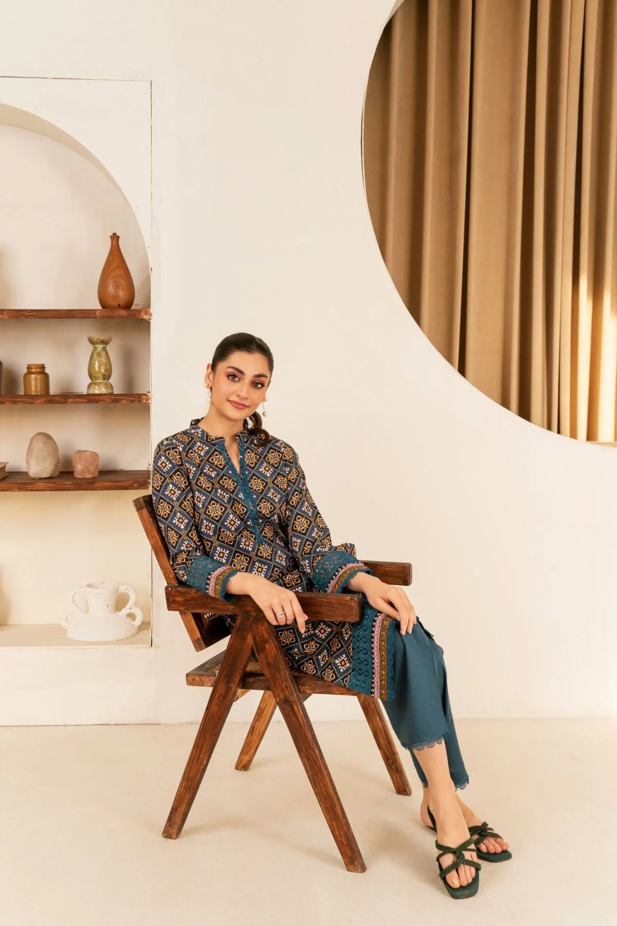 Print Play By Ahlam Stitched 2 Piece Ahika Kurta Set - Image 4