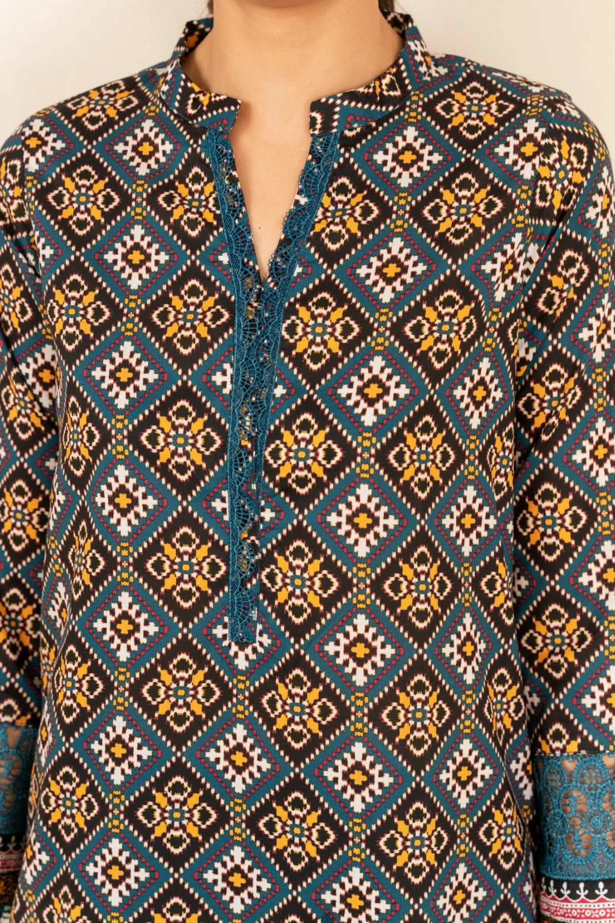 Print Play By Ahlam Stitched 2 Piece Ahika Kurta Set - Image 5
