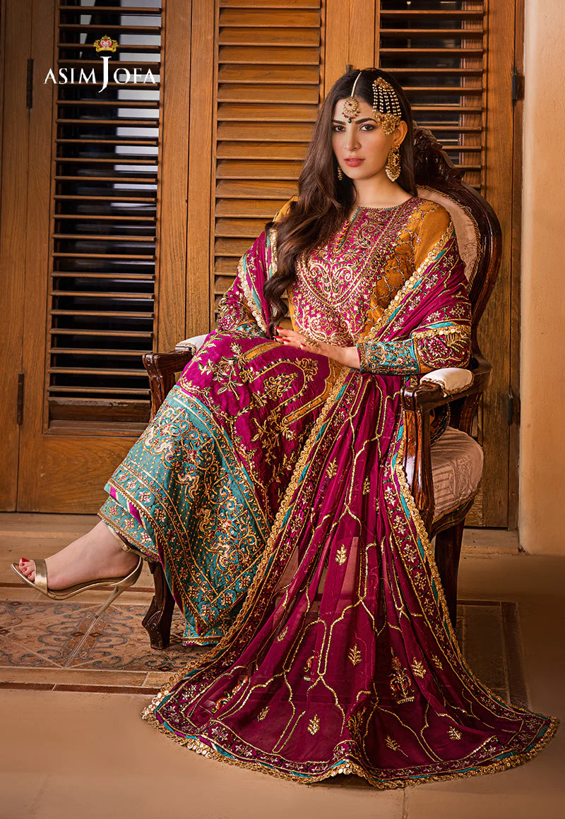 Asim Jofa Baad-e-Naubahar 2022 Ajbn-04 Embroidered Raw Silk 3 Pcs - Image 4