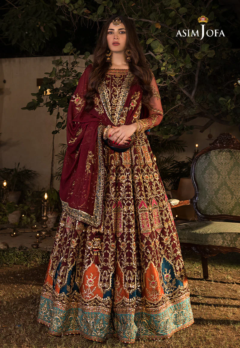 Asim Jofa Baad-e-Naubahar 2022 Ajbn-11 Embroidered Net 3 Pcs - Image 3