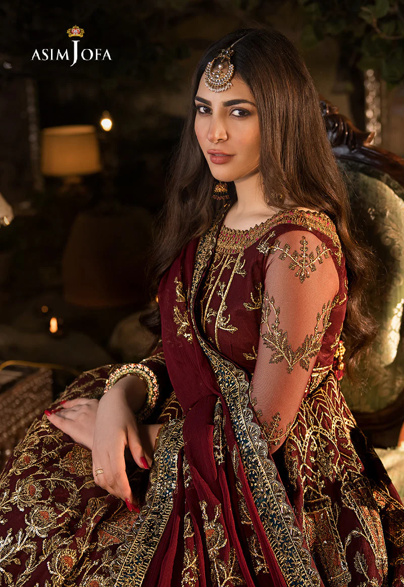 Asim Jofa Baad-e-Naubahar 2022 Ajbn-11 Embroidered Net 3 Pcs - Image 7