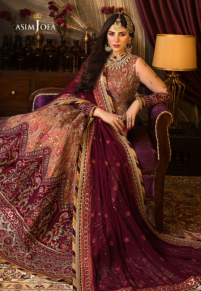 Asim Jofa Baad-e-Naubahar 2022 Ajbn-12 Embroidered Net 3 Pcs - Image 4