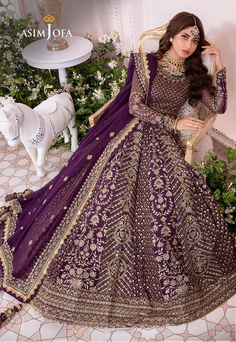 Asim Jofa Chandni '23 Ajcc-04 Designers Stitched Embroidered Chiffon 3 Pcs - Image 5