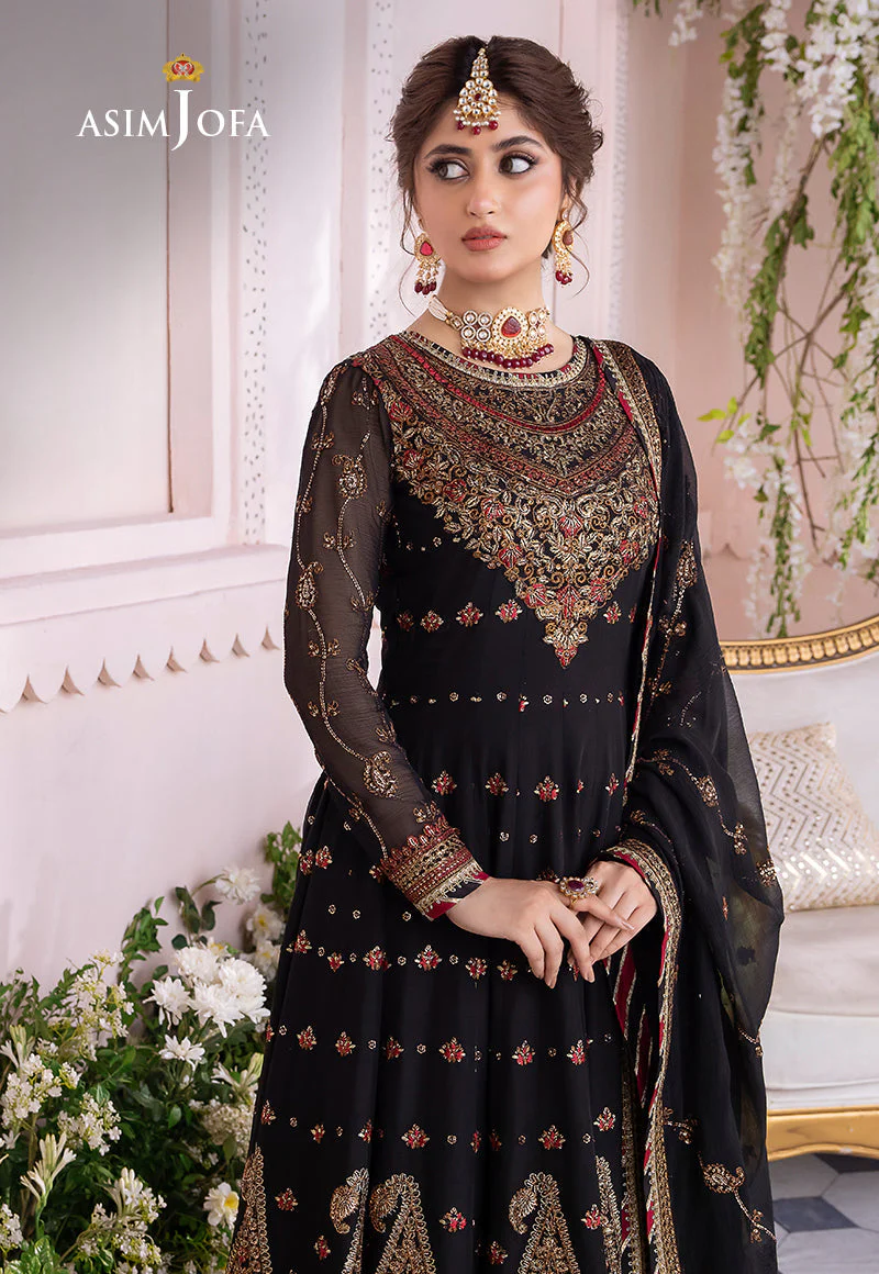 Asim Jofa Chandni '23 Ajcc-06 Designers Stitched Embroidered Chiffon 3 Pcs - Image 2