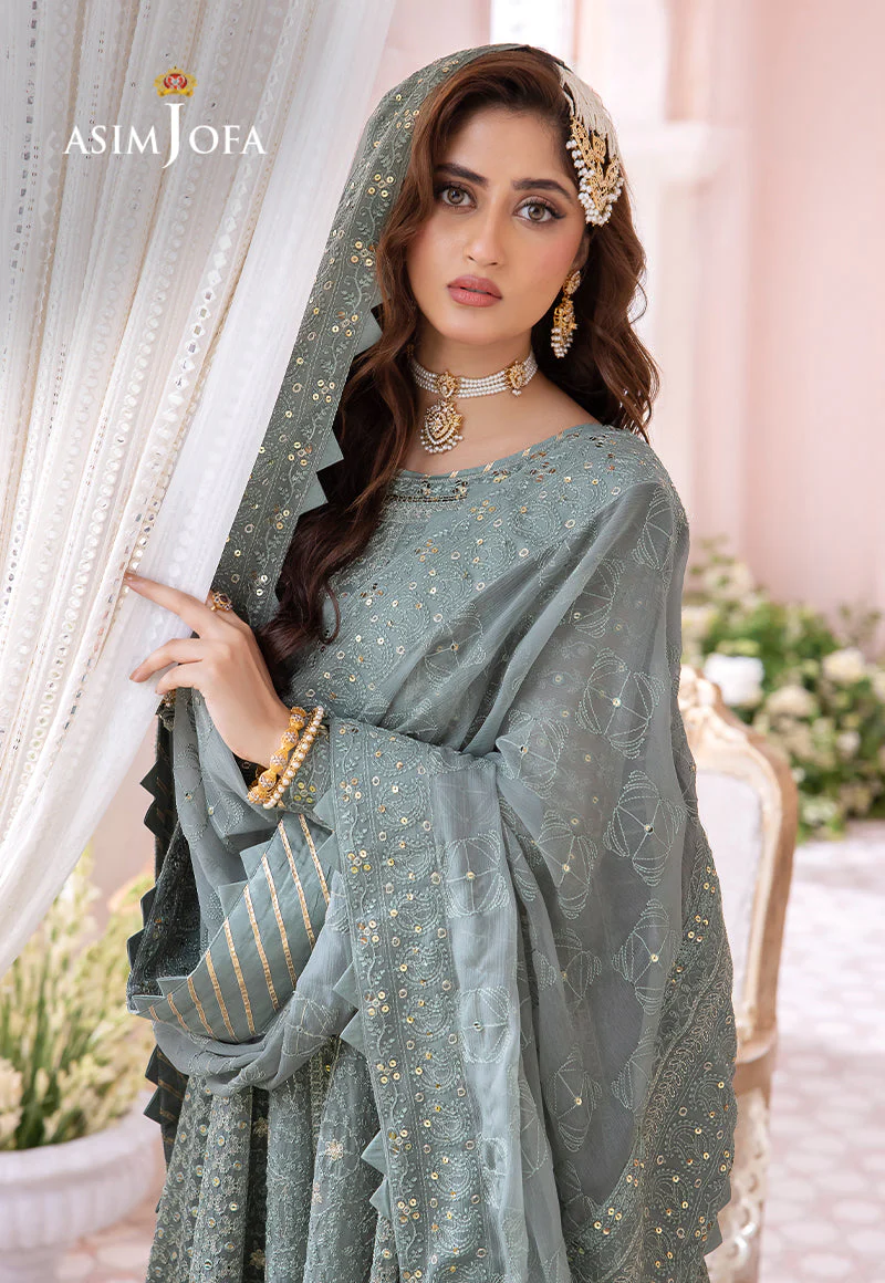 Asim Jofa Chandni '23 Ajcc-07 Designers Stitched Embroidered Chiffon 3 Pcs - Image 12