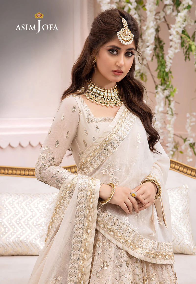 Asim Jofa Designers Limited Edition Ajccd-02 Embroidered Chiffon Stitched 3 Pcs - Image 9