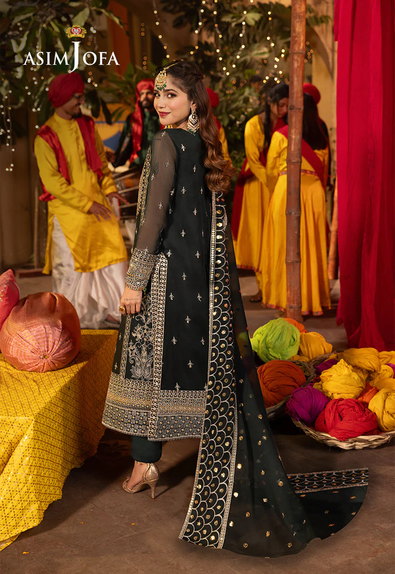 Asim Jofa Chamak Damak Pret Ajcdb-06 Embroidered Chiffon Stitched 3 Pcs - Image 2