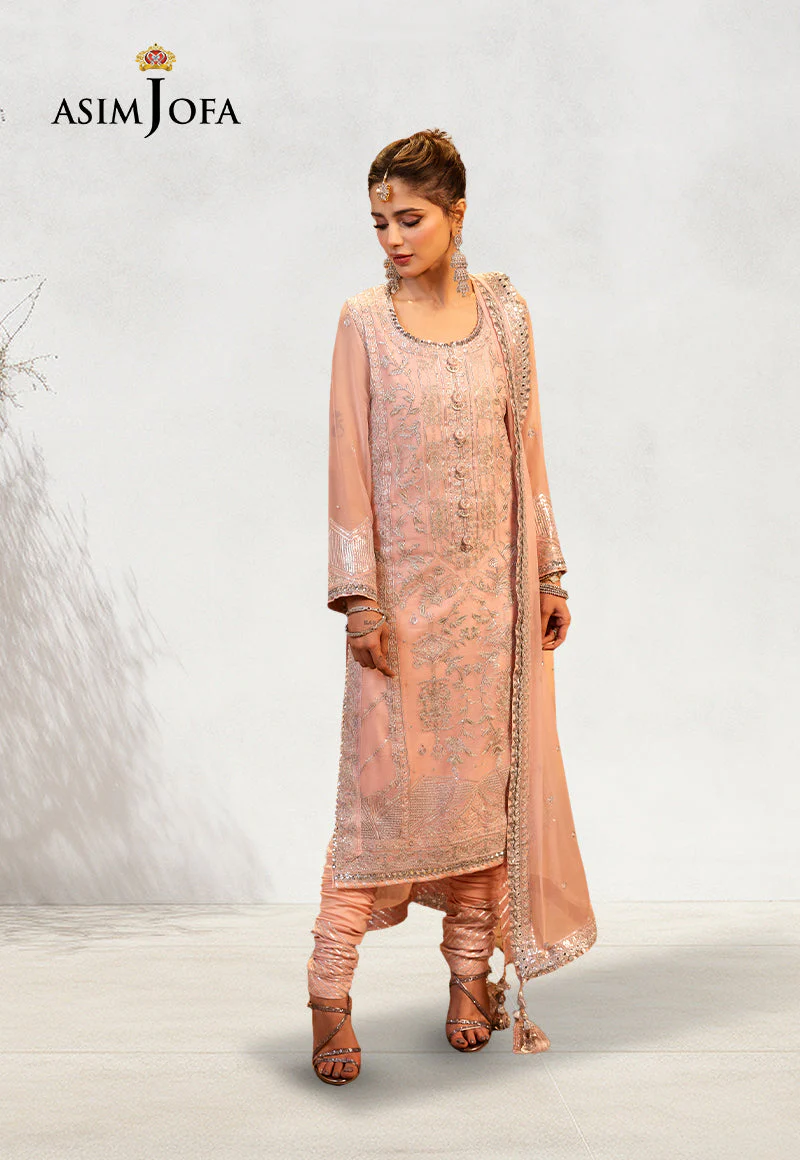 Asim Jofa Chamak Damak Pret Ajcdp-14 Embroidered Chiffon Stitched 3 Pcs