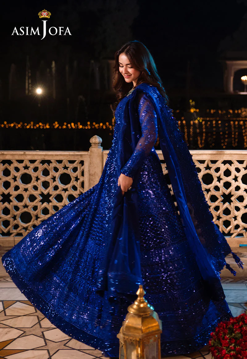 Asim Jofa Chandni Raatein Pret Ajcrp-01 Embroidered Chiffon Stitched 3 Pcs - Image 8