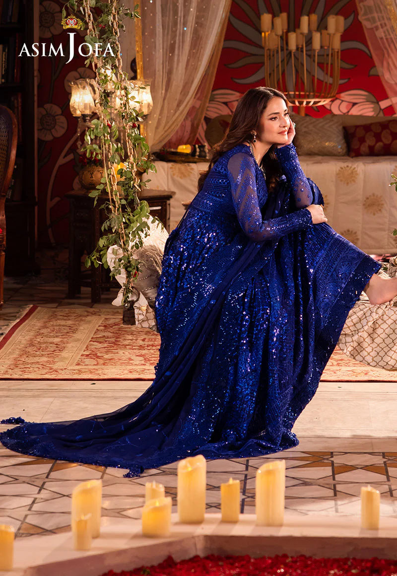 Asim Jofa Chandni Raatein Pret Ajcrp-01 Embroidered Chiffon Stitched 3 Pcs - Image 9