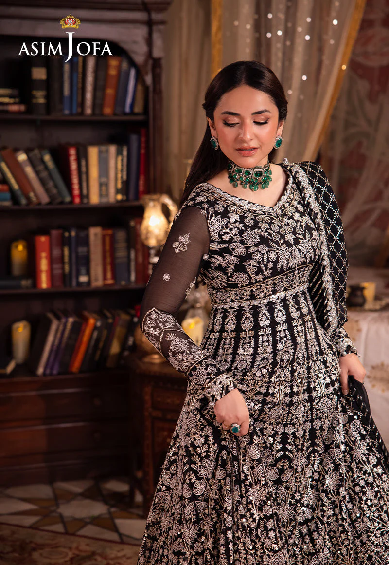 Asim Jofa Chandni Raatein Pret Ajcrp-02 Embroidered Chiffon Stitched 3 Pcs - Image 4