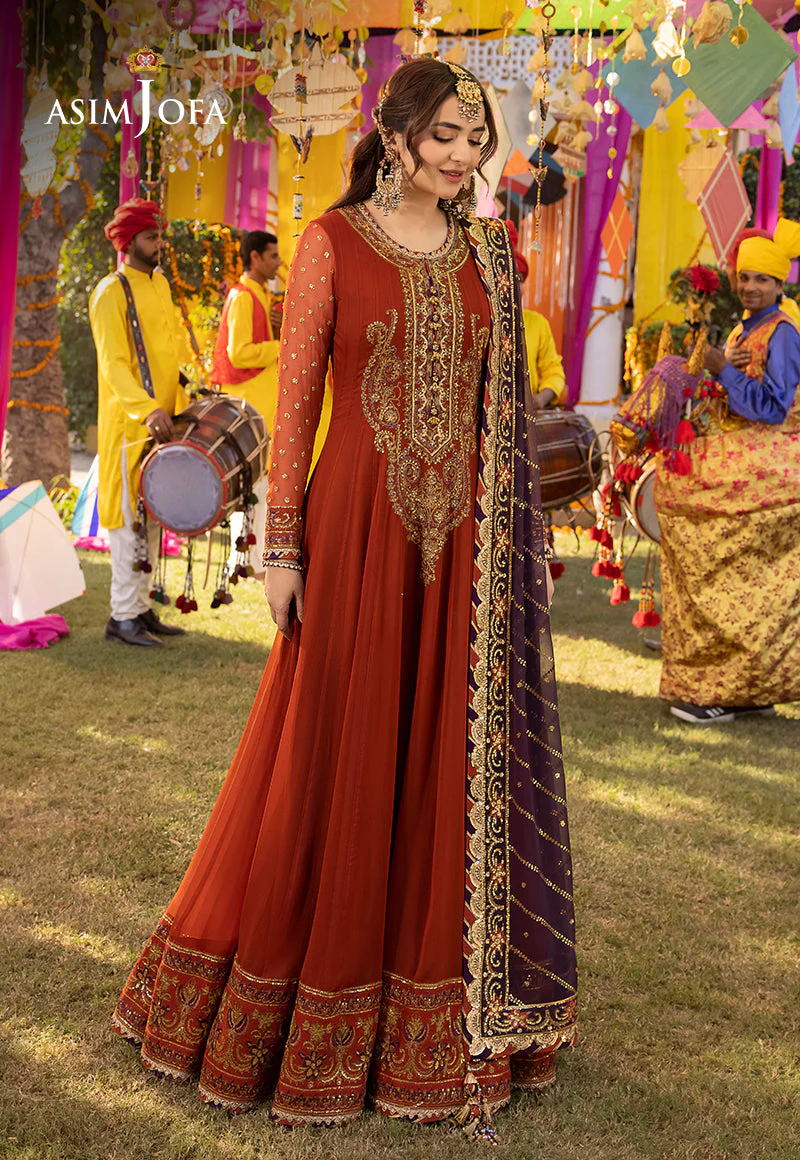 Asim Jofa Designers Limited Edition Ajdad-19 Embroidered Chiffon 2 Pcs - Image 3