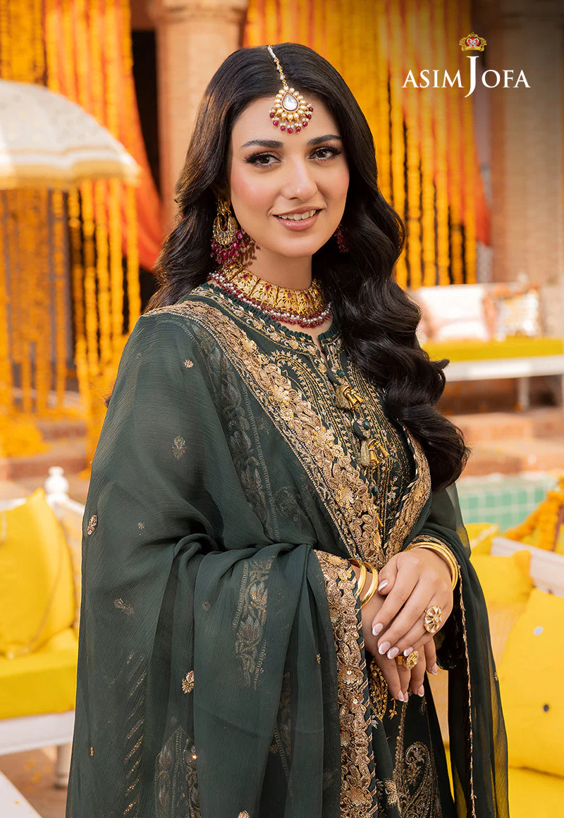 Asim Jofa Dastaan Pret Ajdap-12 Embroidered Paper Cotton Stitched 3 Pcs - Image 9