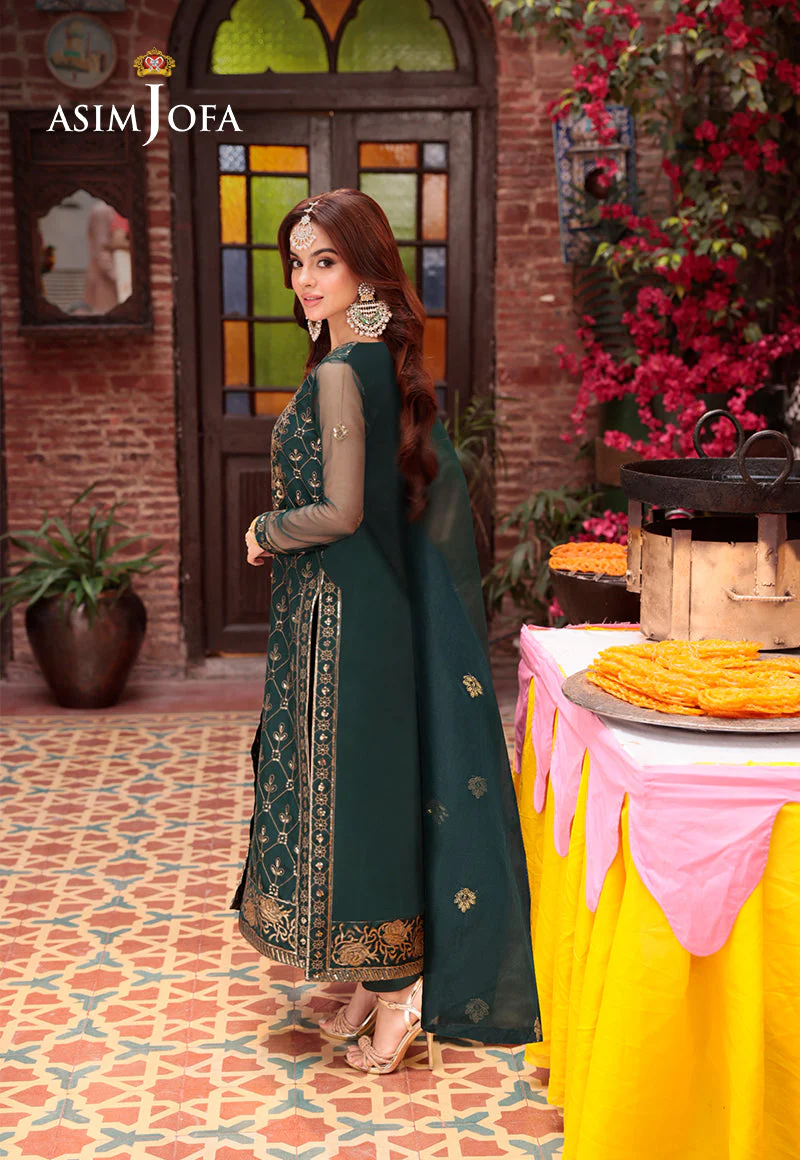 Asim Jofa Festive Luxe Pret Ajemb-25 Embroidered Organza Stitched 3 Pcs - Image 2