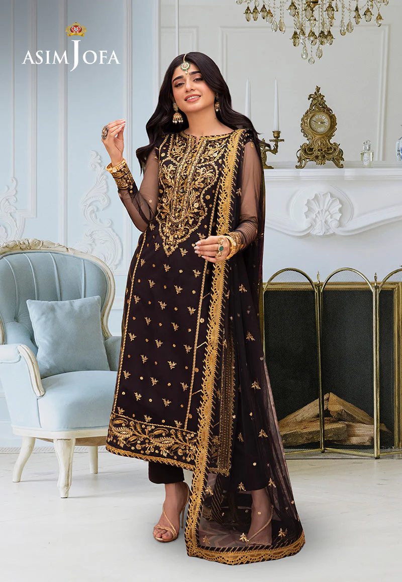 Asim Jofa Designers Limited Edition Ajemd-04 Embroidered Stitched 3 Pcs