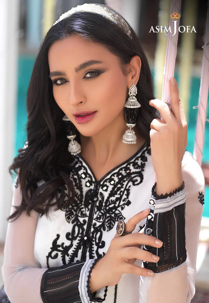 Asim Jofa Festive Eid 2021 Ajfc-09 Embroidered Organza 3 Pcs - Image 7