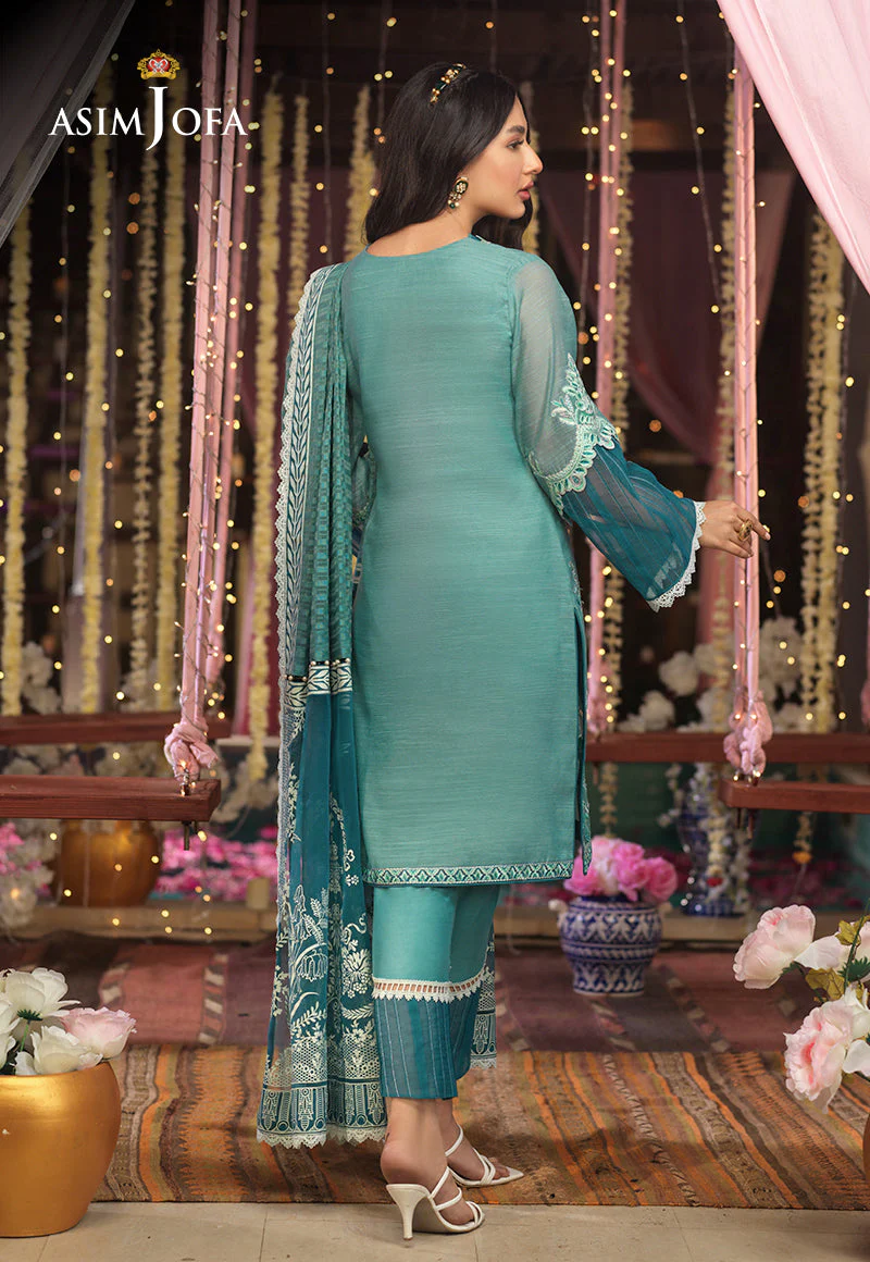 Asim Jofa Festive Eid 2021 Ajfc-20 Embroidered Organza 3 Pcs - Image 2