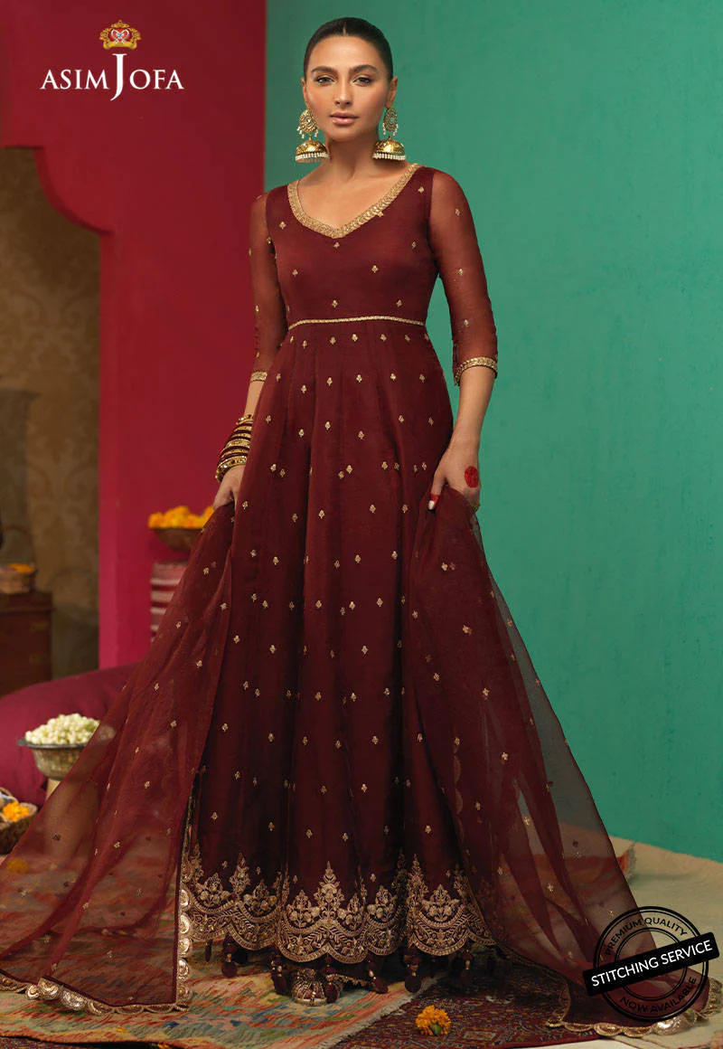 Asim Jofa Rung De Festive Coll-2021 Ajfc-33 Embroidered Organza 3 Pcs