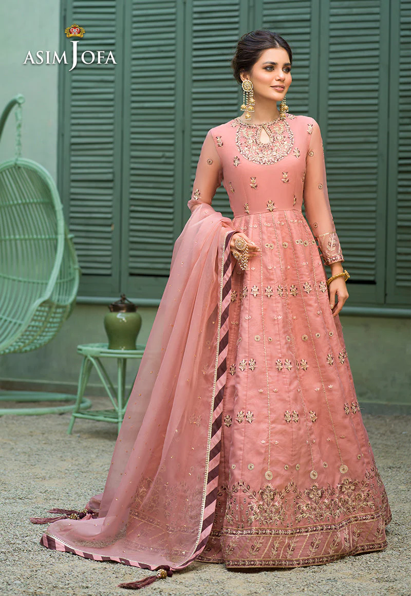Asim Jofa Festive Jashn Ajfc-40 Embroidered Organza 3 Pcs